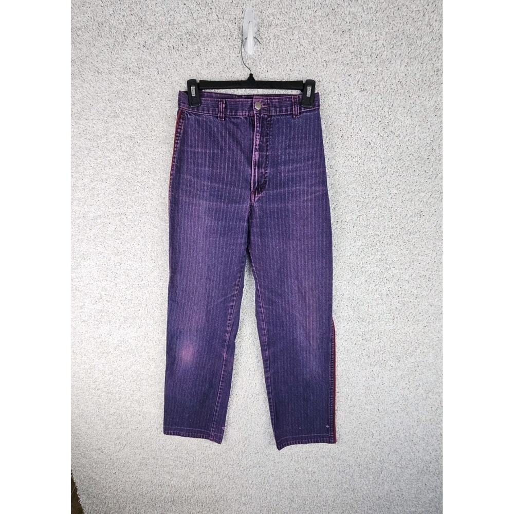 Vintage Purple Chalk Stripe Red Racing Stripe Jeans Women's 27x27.5 Sweet Cheeks